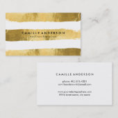 Gold- en White Nail-Visitekaartjes Visitekaartje (Voorkant / Achterkant)