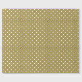 Gold en White Polka Dots Cadeaupapier (Vlak)