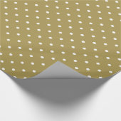 Gold en White Polka Dots Cadeaupapier (Hoek)