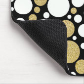Gold en White Polka Dots Muismat (Hoek)