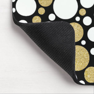 Gold en White Polka Dots Muismat
