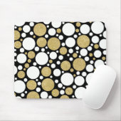 Gold en White Polka Dots Muismat (Met muis)