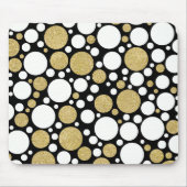 Gold en White Polka Dots Muismat (Voorkant)