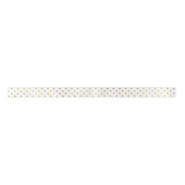 Gold en White Polka Dots Satijnen Lint (Voorkant)