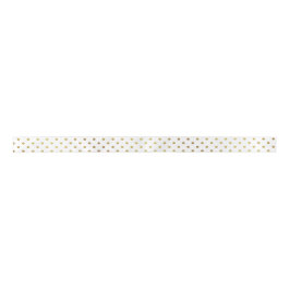 Gold en White Polka Dots Satijnen Lint