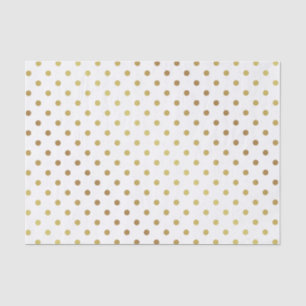 Gold en White Polka Dots Tissuepapier