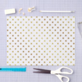 Gold en White Polka Dots Tissuepapier (Craft)