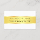 Gold en White Professional, modern Visitekaartje (Achterkant)