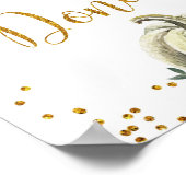 Gold en White Pumpkin Love is Sweet Sign Poster (Hoek)