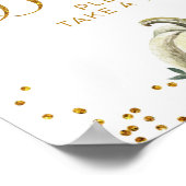 Gold en White Pumpkin Love is Sweet Sign Poster (Hoek)