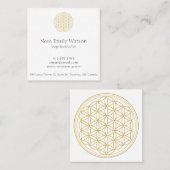 Gold en White Simple Mandala Visitekaartje (Voorkant / Achterkant)