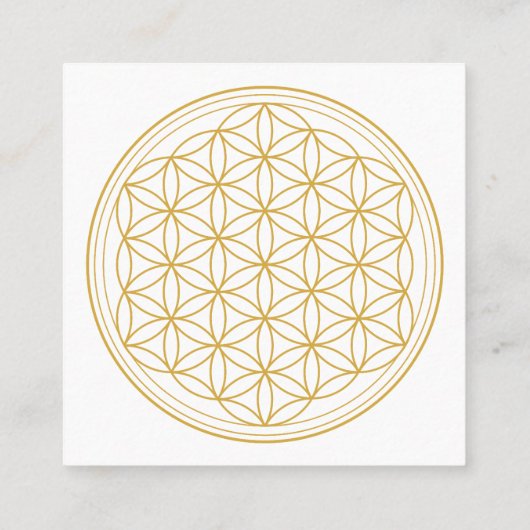 Gold en White Simple Mandala Visitekaartje (Achterkant)