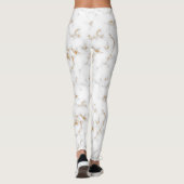 Gold- en witmarmer-Leggings Leggings (Achterkant)