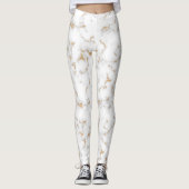 Gold- en witmarmer-Leggings Leggings (Voorkant)