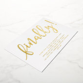 Gold- en witscript, eindelijk servicepartij folie uitnodiging (Gedraaid)