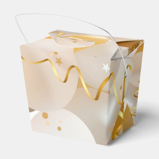 Gold- en witte ballonnen bedankdoosjes (Achterkant)