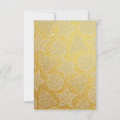 Gold- en witte kerstfeestdag fotokaart kaart (Achterkant)