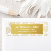 Gold- en witte kerstvakantieetiketten etiket (Insitu)