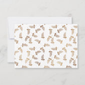 Gold- en witte RSVP-kaart RSVP Kaartje (Achterkant)