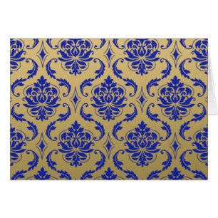 Gold en Zaffre Blue Classic Damask