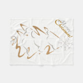 Gold- en zilveren kerstboom fleece deken (Voorkant (Horizontaal))