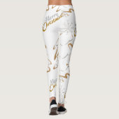Gold- en zilveren kerstboom leggings (Achterkant)