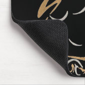 Gold- en zilveren kerstboom muismat (Hoek)