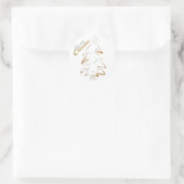 Gold- en zilveren kerstboom ronde sticker (Tas)