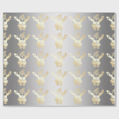 Gold- en zilverkerstpatronen cadeaupapier (Vlak)