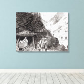 Gold- en zilvermijning canvas afdruk (Insitu (Houten vloer))