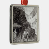 Gold- en zilvermijning metalen ornament (Rechts)