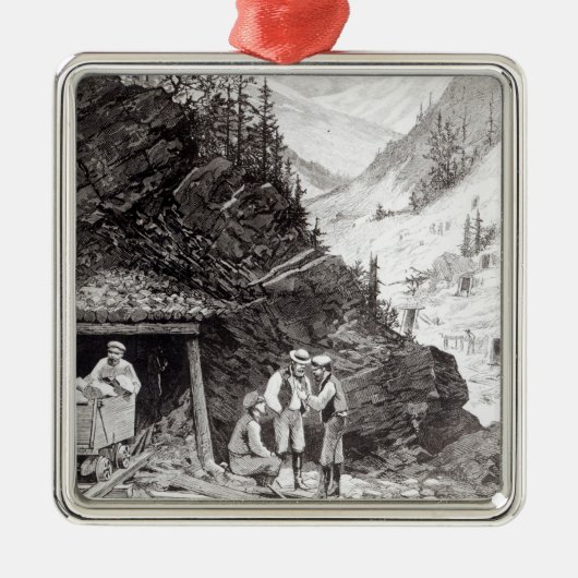 Gold- en zilvermijning metalen ornament (Voorkant)