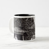 Gold- en zilvermijning tweekleurige koffiemok (Voorkant links)