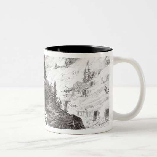 Gold- en zilvermijning tweekleurige koffiemok (Rechts)