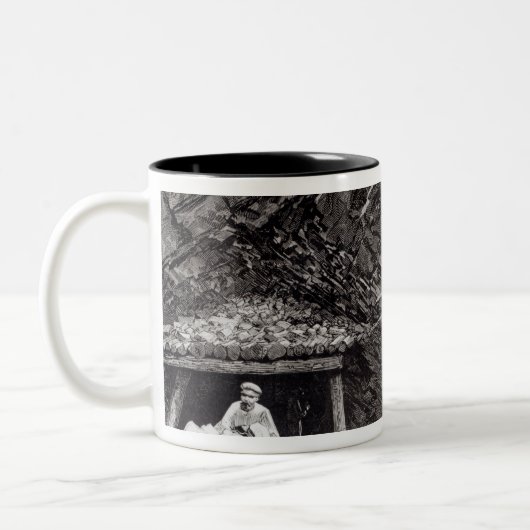 Gold- en zilvermijning tweekleurige koffiemok (Links)