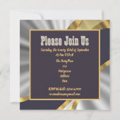 Gold- en zilvervloour de lys-bachelorette-partij kaart (Achterkant)