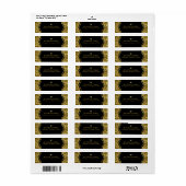 Gold en zwart 50th Wedding-Jubileum Etiket (Full Sheet)