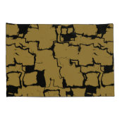 Gold en zwart Abstract Kussensloop (Achterkant-Rechts)