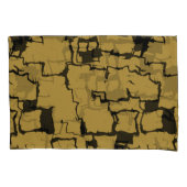 Gold en zwart Abstract Kussensloop (Voorkant-Links)