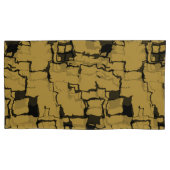 Gold en zwart Abstract Kussensloop (Voorkant-Links)