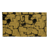 Gold en zwart Abstract Kussensloop (Achterkant-Rechts)