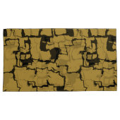 Gold en zwart Abstract Kussensloop (Voorkant-Rechts)