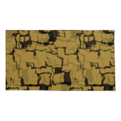 Gold en zwart Abstract Kussensloop (Achterkant-Links)