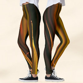 Gold en zwart Abstract Leggings