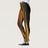 Gold en zwart Abstract Leggings (Links)