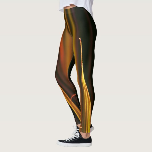Gold en zwart Abstract Leggings (Links)
