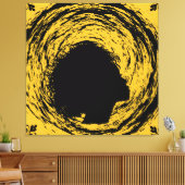 Gold en zwart canvas afdruk (Insitu (Woonkamer))