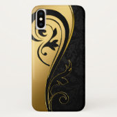 Gold- en zwart Floral-design Case-Mate iPhone Case (Achterkant)