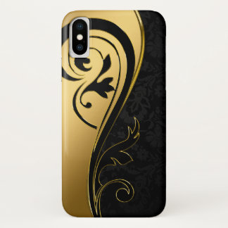 Gold- en zwart Floral-design Case-Mate iPhone Case