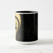 Gold- en zwart Floral-design Mok (Midden)